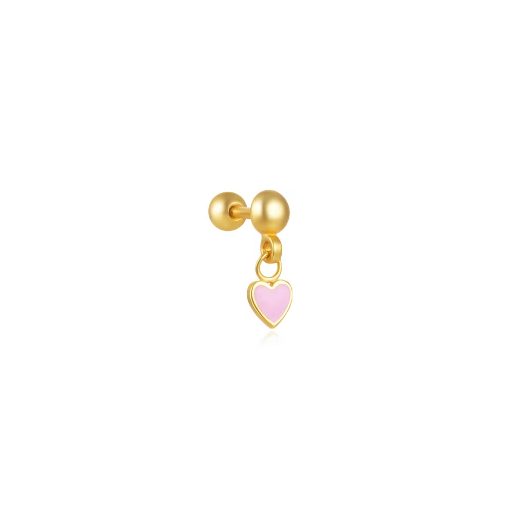 1Pc 925 Sterling Silver Mini Zircon Thick Flat Screw Back Drop Earrings for Women K Gold Piercing Stud Earrings Jewelry